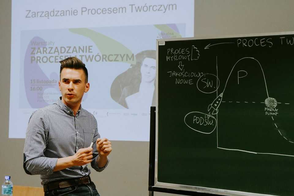 zdjęcie autora z warsztatów zarządzania procesem twórczym